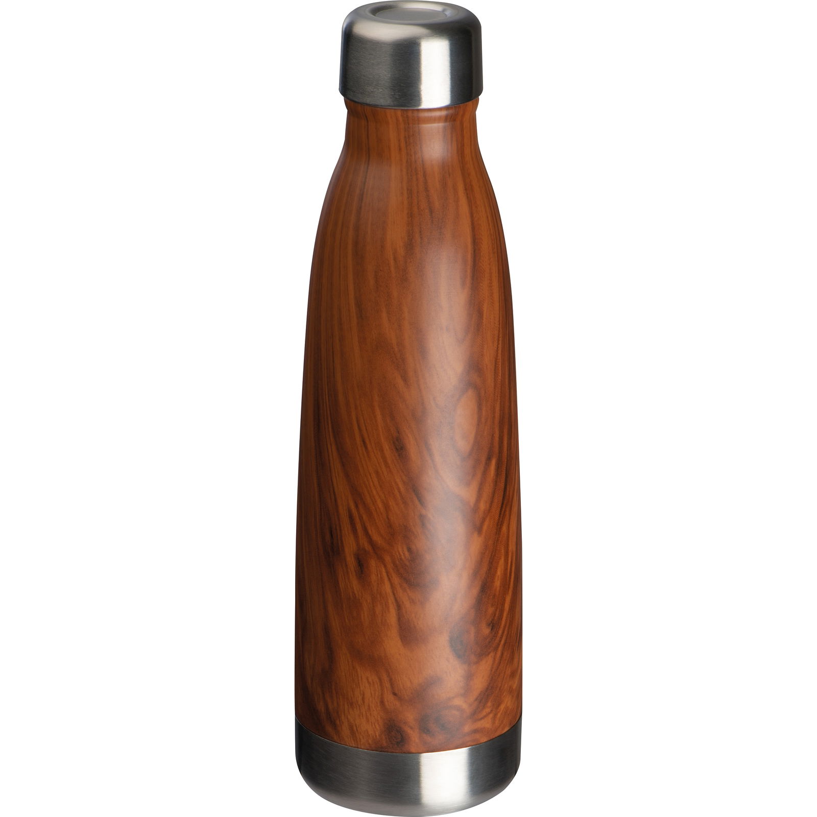 Bouteille à double paroi avec optique bois "Tampa"
